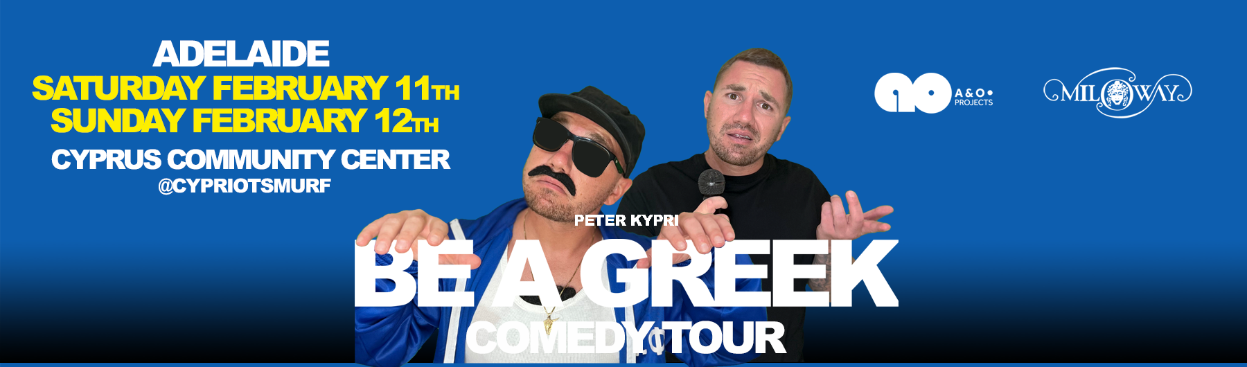 BE A GREEK COMEDY TOUR | ADELAIDE