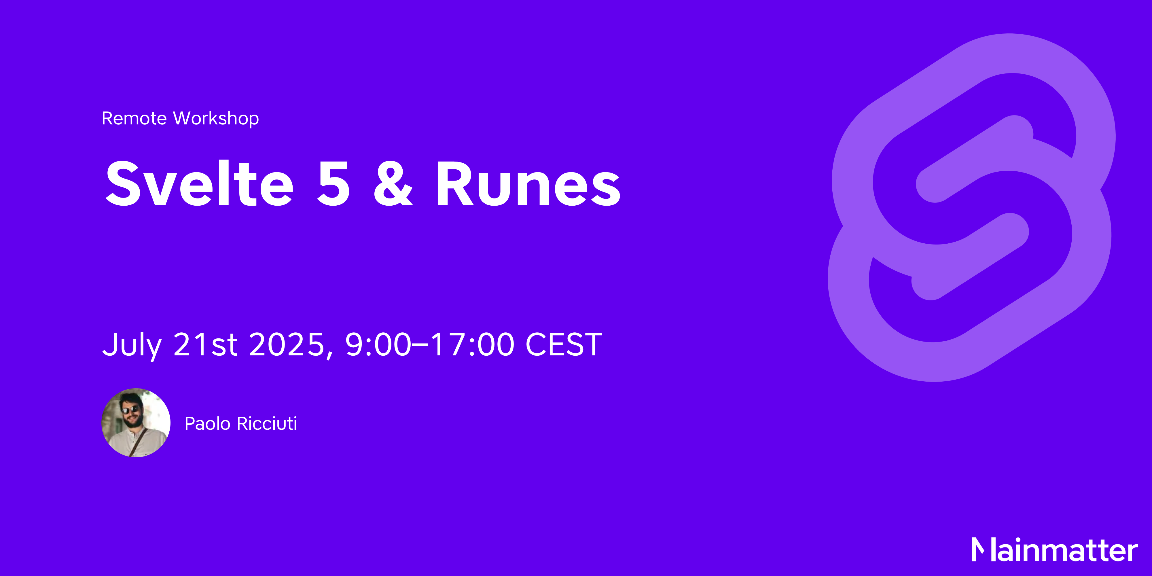 Remote Workshop: Svelte 5 & Runes