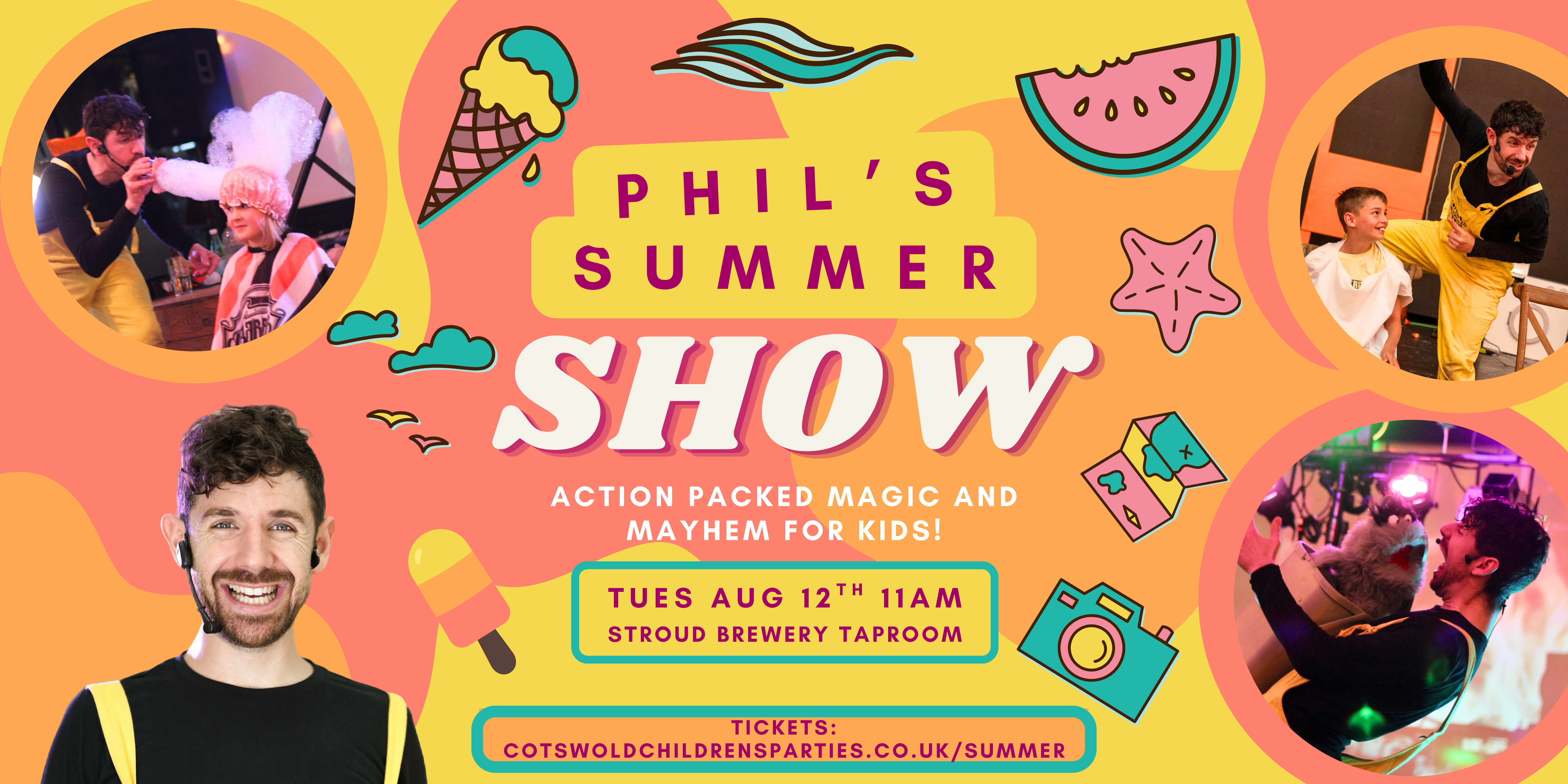 Phil’s Epic Magic show for kids, summer holidays in Stroud just got more exciting!
