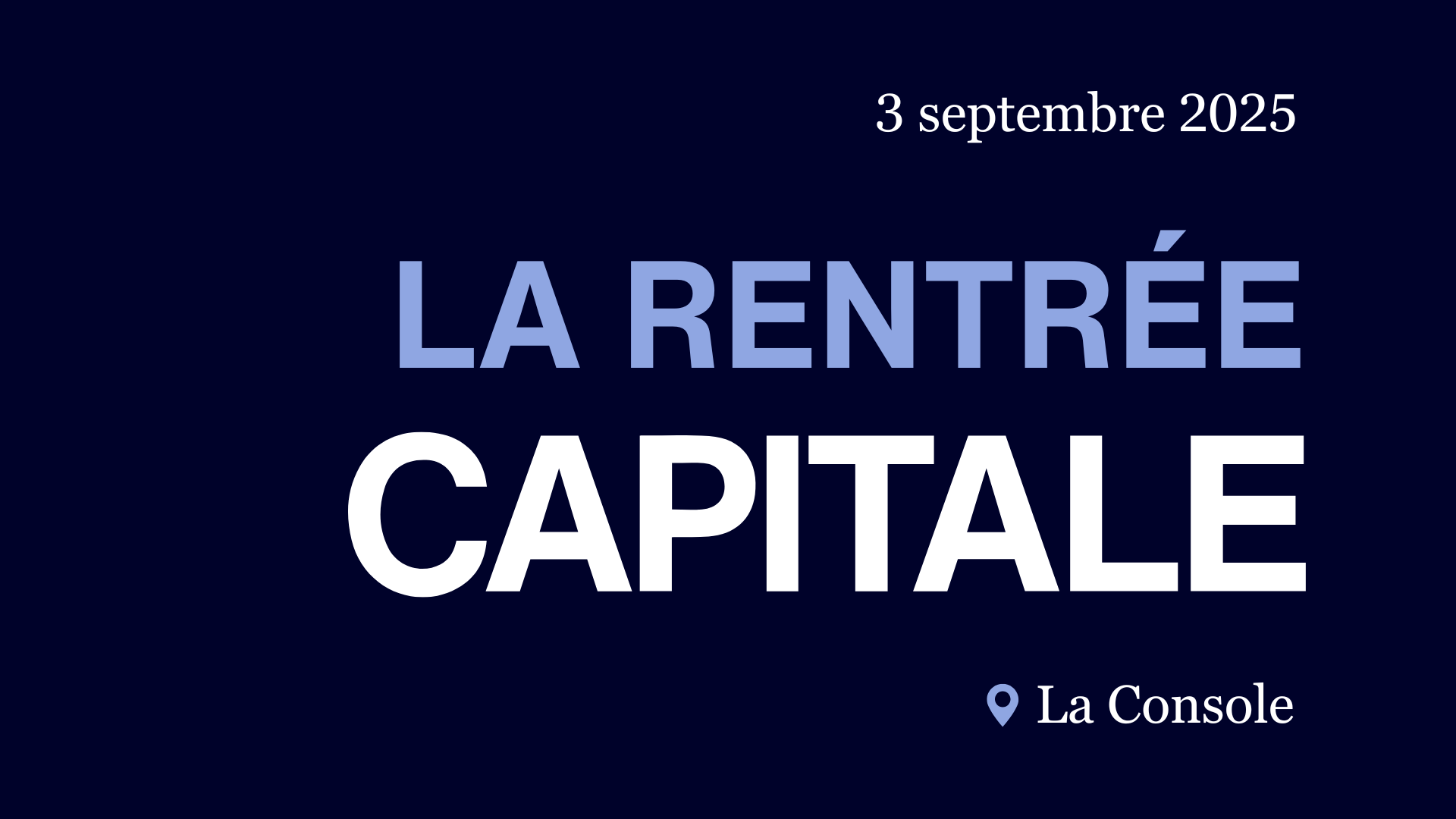 Bannière de la rentrée CAPITALE