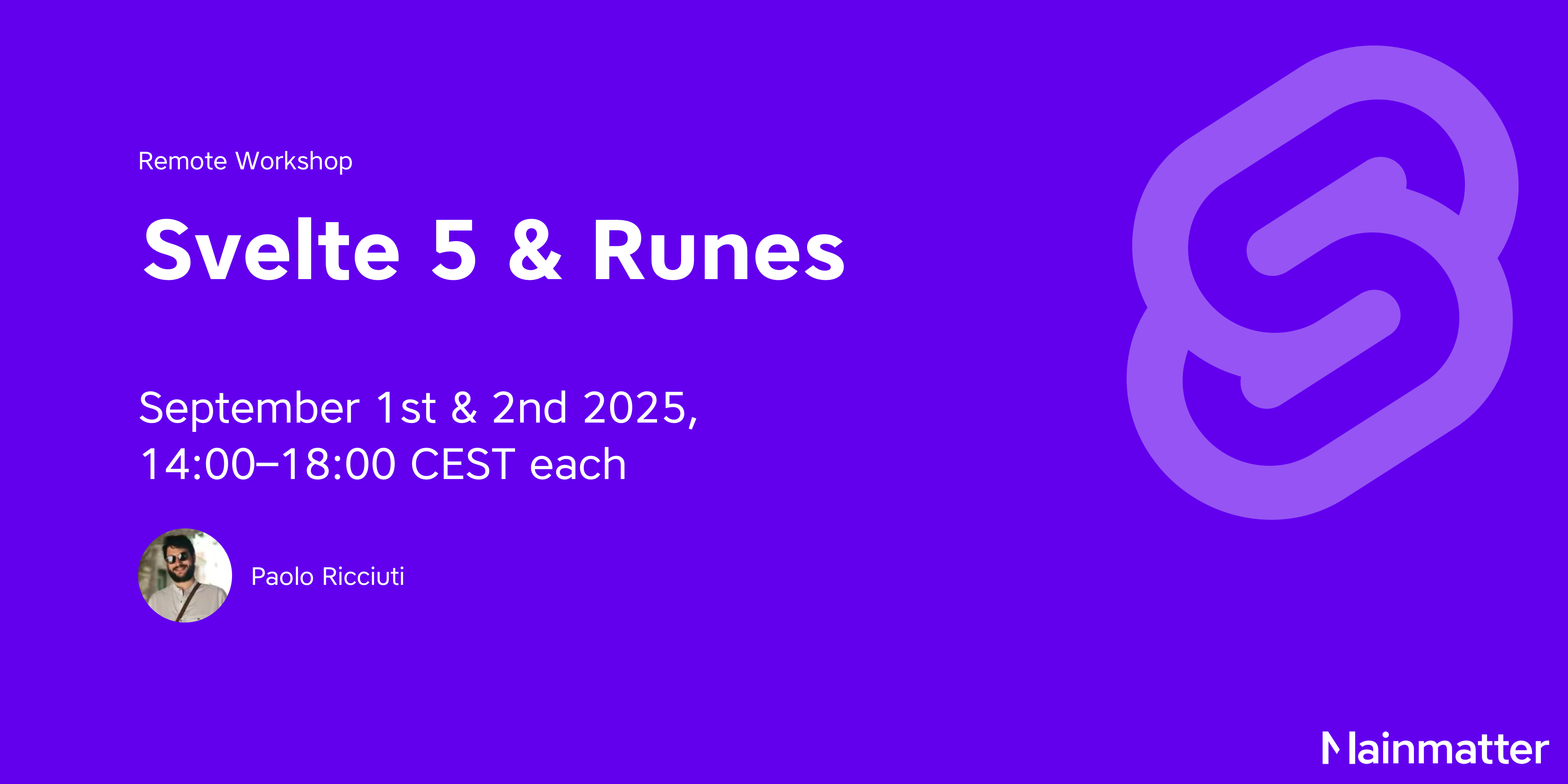 Remote Workshop: Svelte 5 & Runes