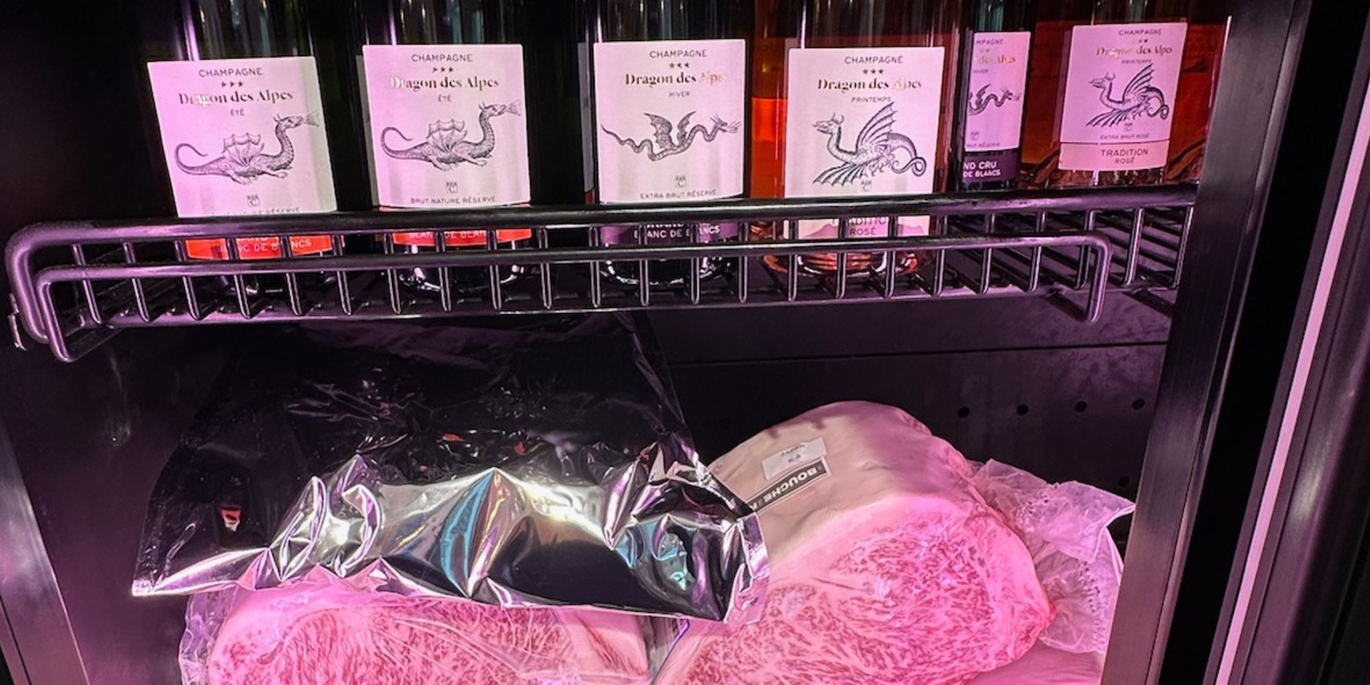 Wagyu + champagne = bonheur