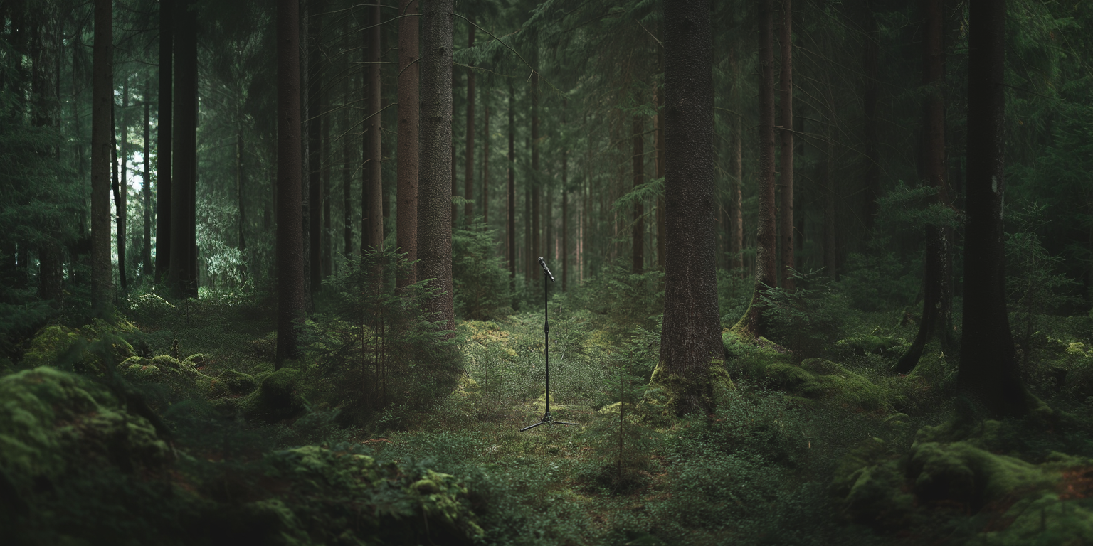 EcoTone Flyer - Microphone in the forest