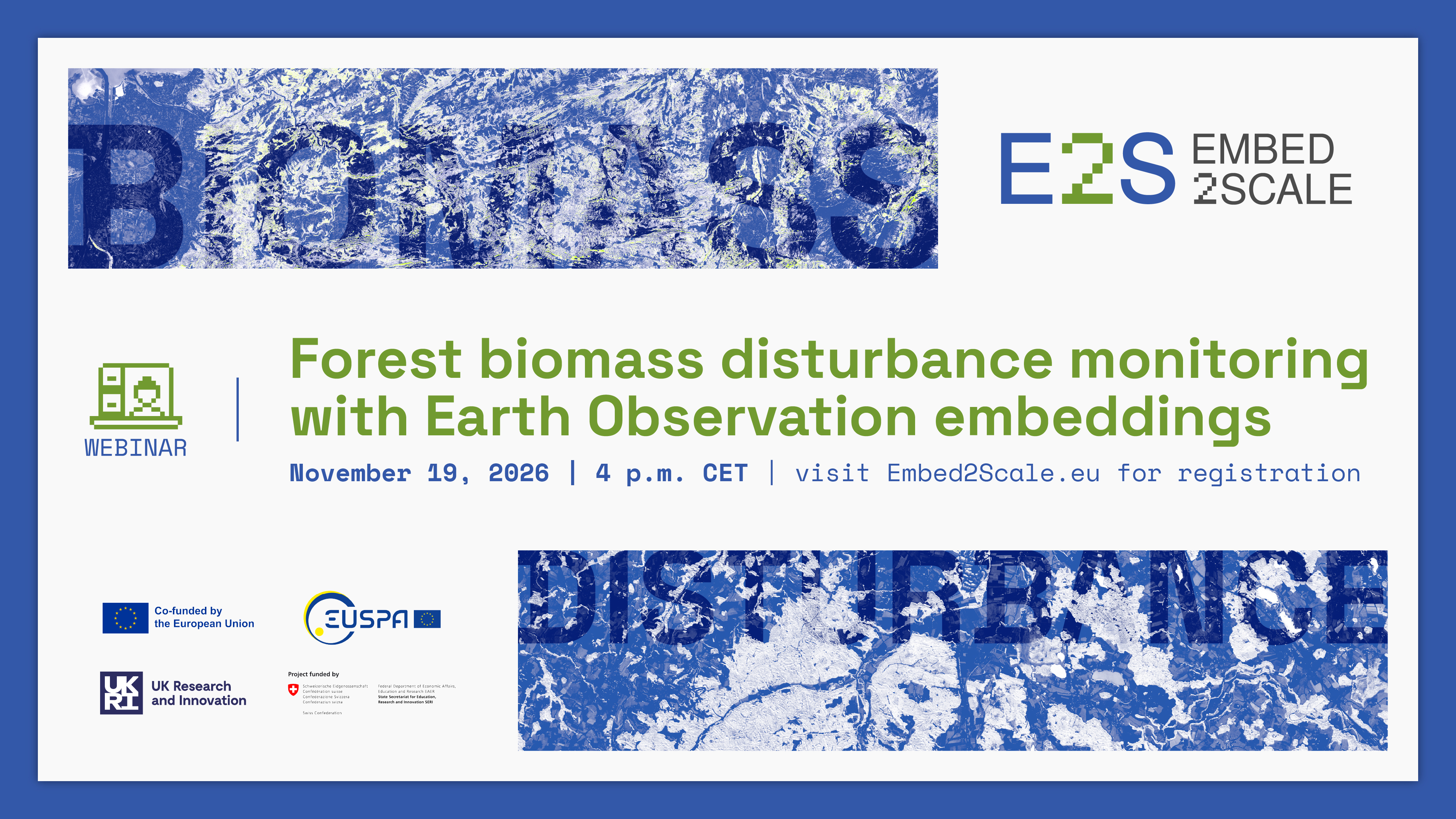 Near-real-time forest biomass disturbance detection and attribution from Earth Observation embeddings