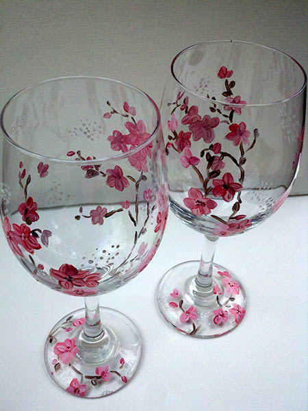 Spring Blossom Wine Glasses at The Chateau May 7th 7-9pm logo