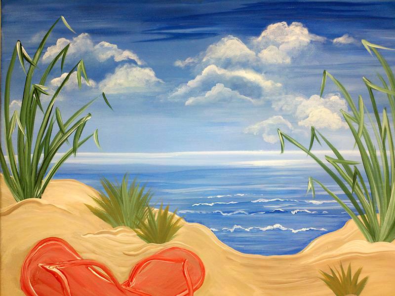 Flip Flop's on the Beach at Willowbrook Restaurant    July 1st  6-8 pm. logo