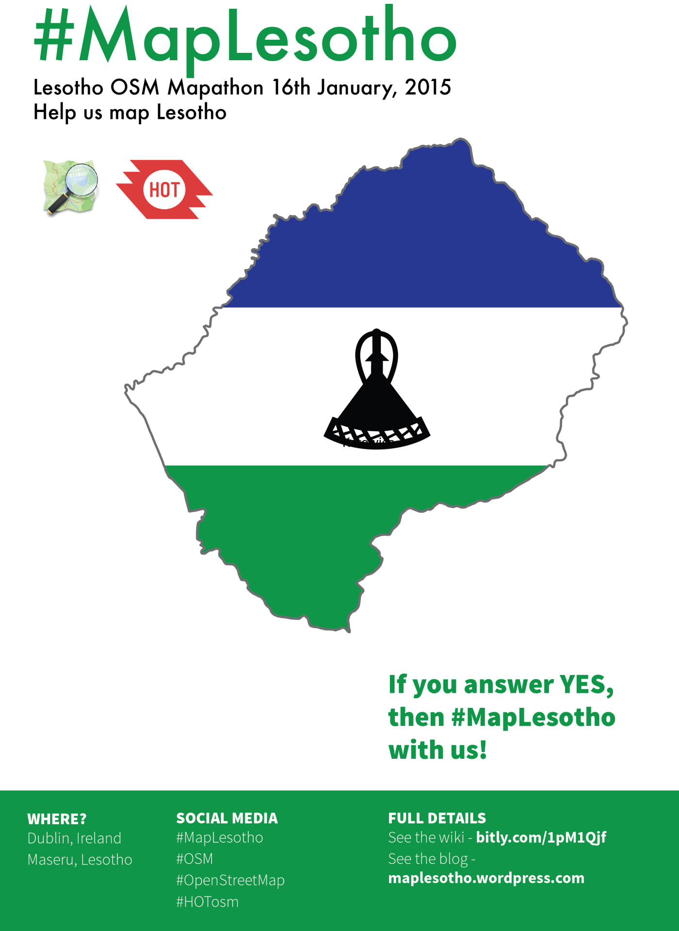 #MapLesotho Mapathon 9.30am to 4.00pm logo