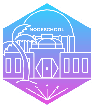 NodeSchool Los Angeles - July 2015 logo