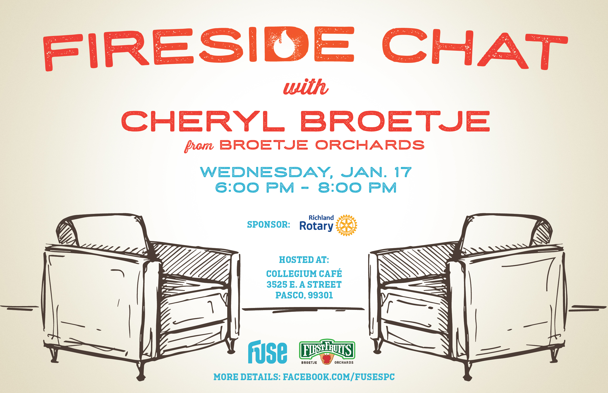Fireside Chat Series with Cheryl Broetje logo