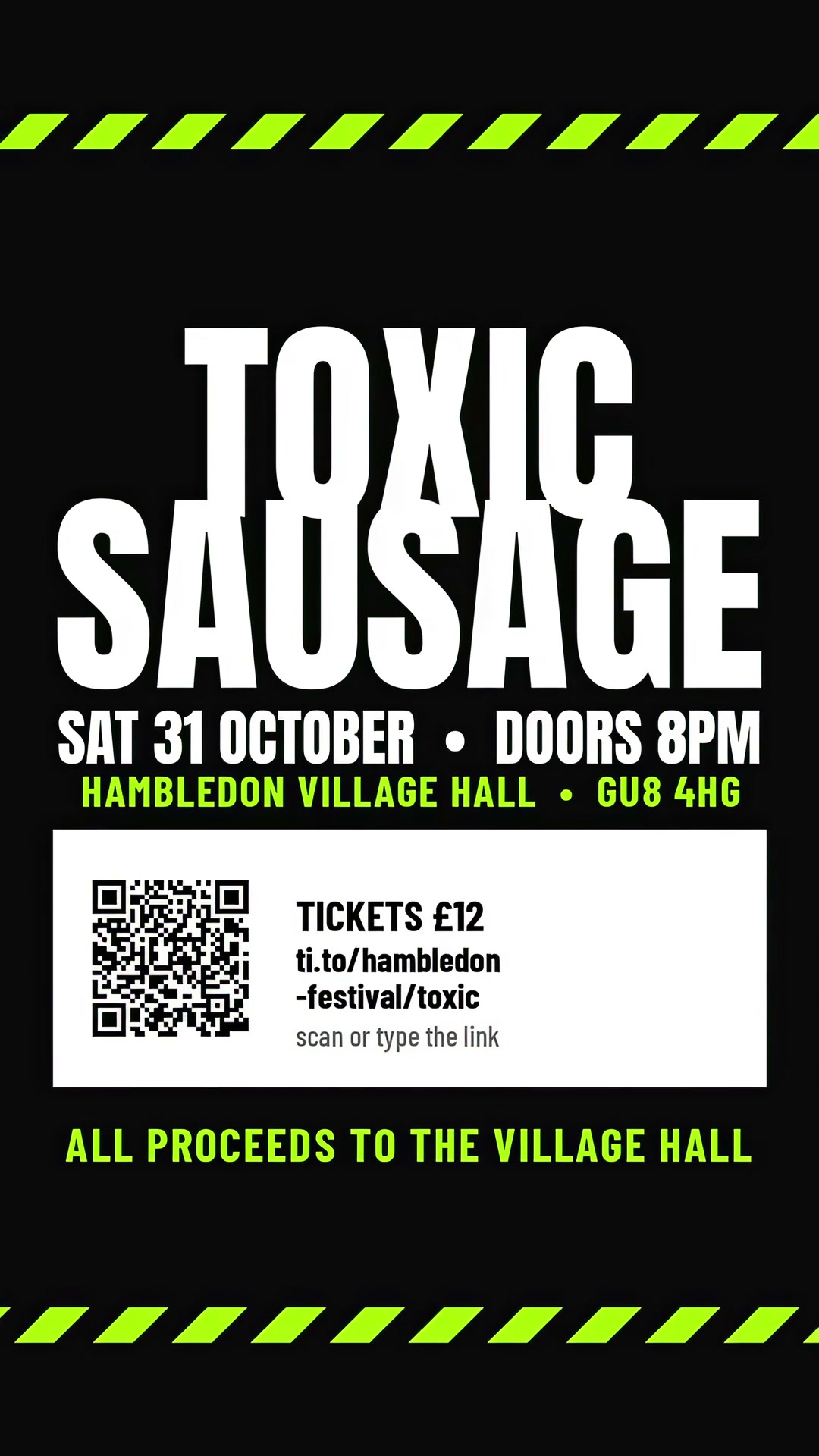Toxic Sausage @ The Village Hall logo